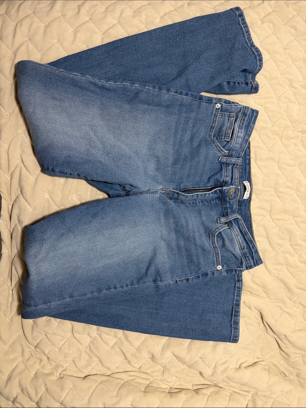 crown & ivy Light Blue High-Rise Straight Jeans